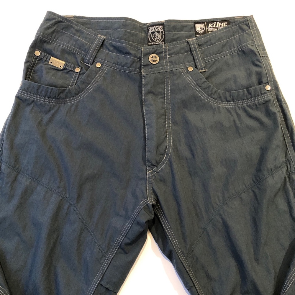 KUHL Men’s Hiking pant Blue Size 30x32 w mesh vent
